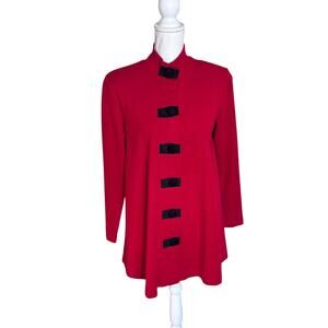 Vintage Ann Taylor Red Swing Jacket 60s Mod Jackie O Wool Blend S